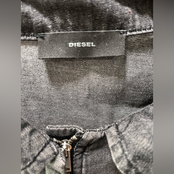 Diesel R-SADE Overalls short romper Jumpsuit black Denim $228-M - Picture 4 of 6